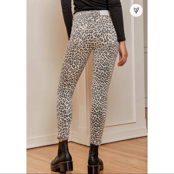 Pistola Aline Cream Cheetah Print High-Rise Skinny Jeans | Size 28 - Picture 3 of 16
